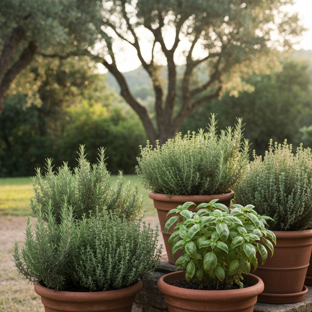 Mediterranean garden for relaxation